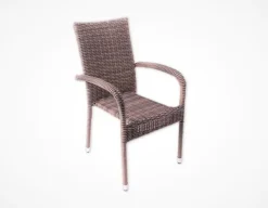 Gine Stabelstol 1/2 rund flet - Dusty