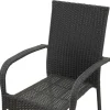 Gine Stabelstol 4-line flet - Sort