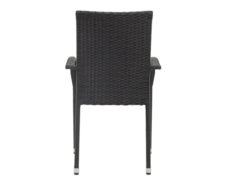 Gine Stabelstol 4-line flet - Sort
