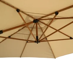 Helge Hængeparasol 3x4 meter - Trælook / Sand