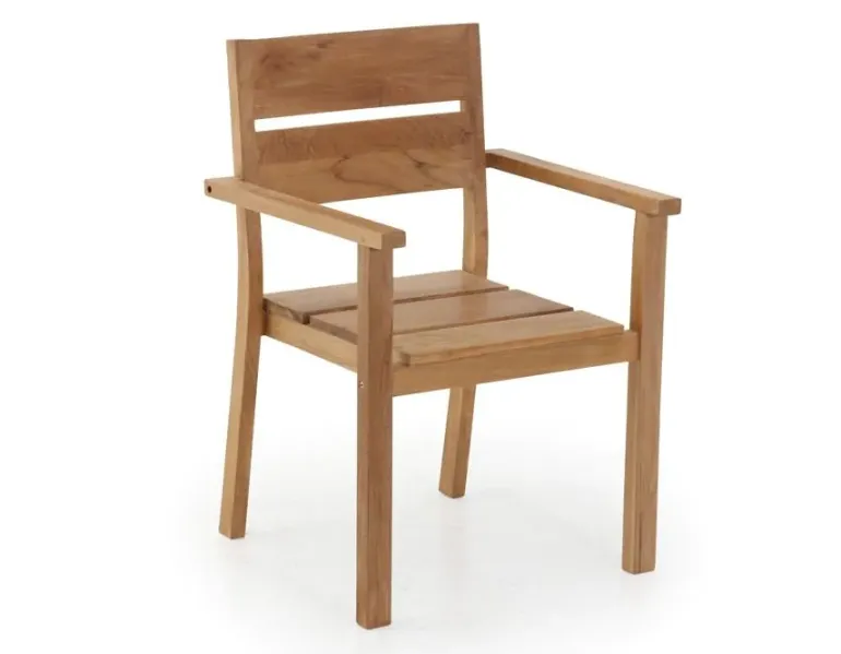 Hercules Stabelstol m/armlæn - Kerne Teak