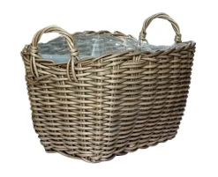 Ilse Plantekurv Stor 57x37x37/44 - Naturrattan