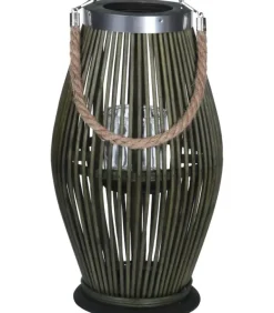 Lanterne Bamboo 24x48 cm Grøn