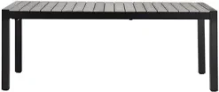 Liam Udtræksbord 100x205/275 cm alu/polywood sort/sort
