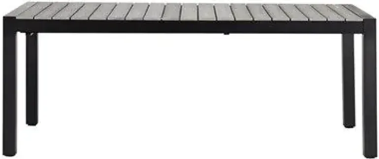 Liam Udtræksbord 100x205/275 cm alu/polywood sort/sort