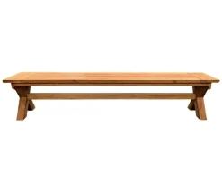 Lincoln Bænk X-ben Recycled 220 cm - Teak