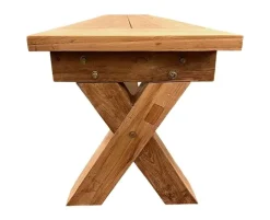 Lincoln Bænk X-ben Recycled 220 cm - Teak
