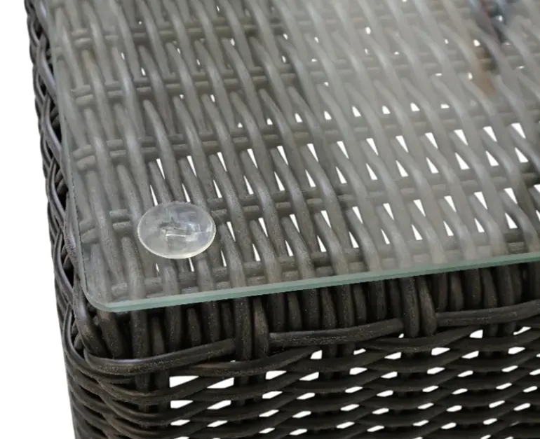 Lind Sidebord Polyrattan 50x50 - Sort