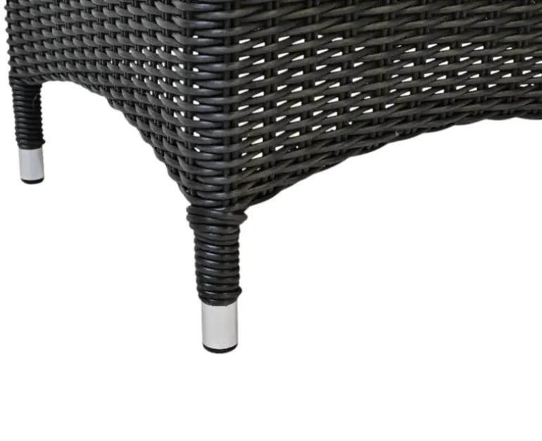 Lind Sidebord Polyrattan 50x50 - Sort