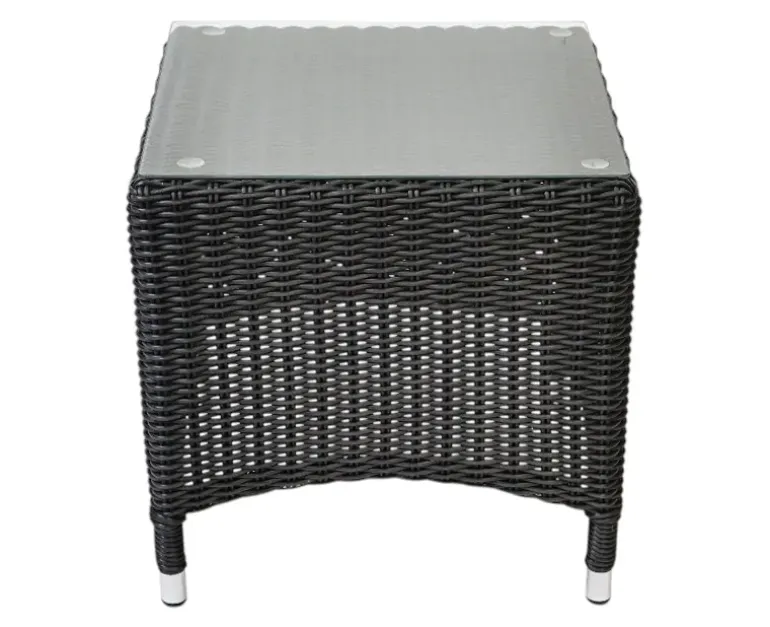 Lind Sidebord Polyrattan 50x50 - Sort