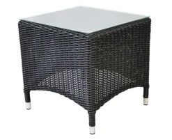 Lind Sidebord Polyrattan 50x50 - Sort