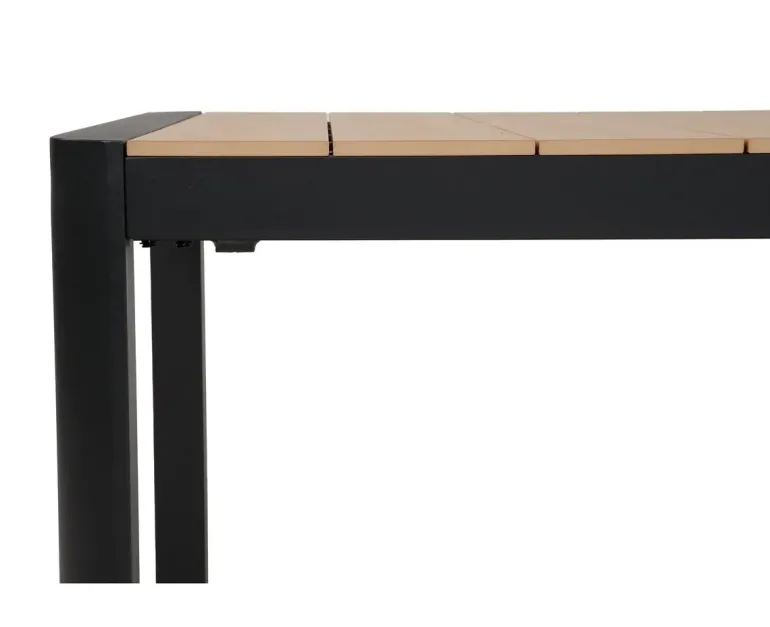 Lohals Andrea Havemøbelsæt med 6 stole - 95 x 205/275 cm - Mørkegrå