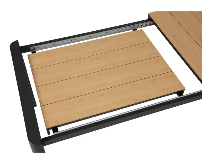 Lohals Udtræksbord 95 x 205/275 cm - Mørkegrå/Nonwood