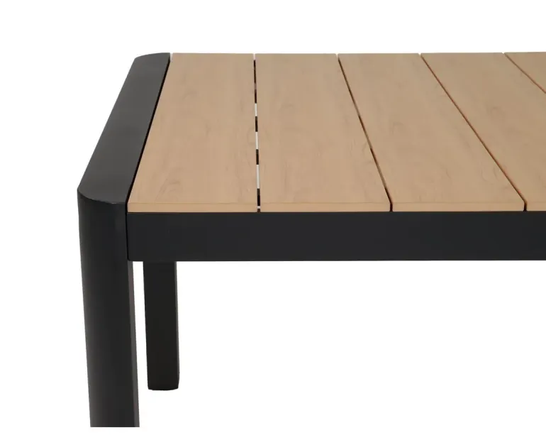 Lohals Udtræksbord 95 x 205/275 cm - Mørkegrå/Nonwood