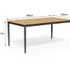 Malmø Geneve Havemøbelsæt til 4 personer - 100x180/235 cm - Mørkegrå
