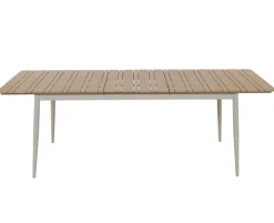 Malmø Geneve Havemøbelsæt til 4 personer - 100x180/235 cm - Gråhvid
