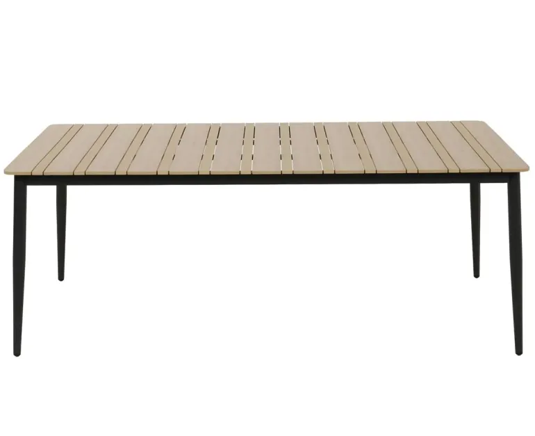 Malmø Geneve Havemøbelsæt til 6 personer - 100x200 cm - Mørkegrå