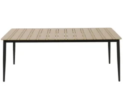 Malmø Havemøbelsæt m/6 Stabelstole 100x200 cm - Mørkegrå