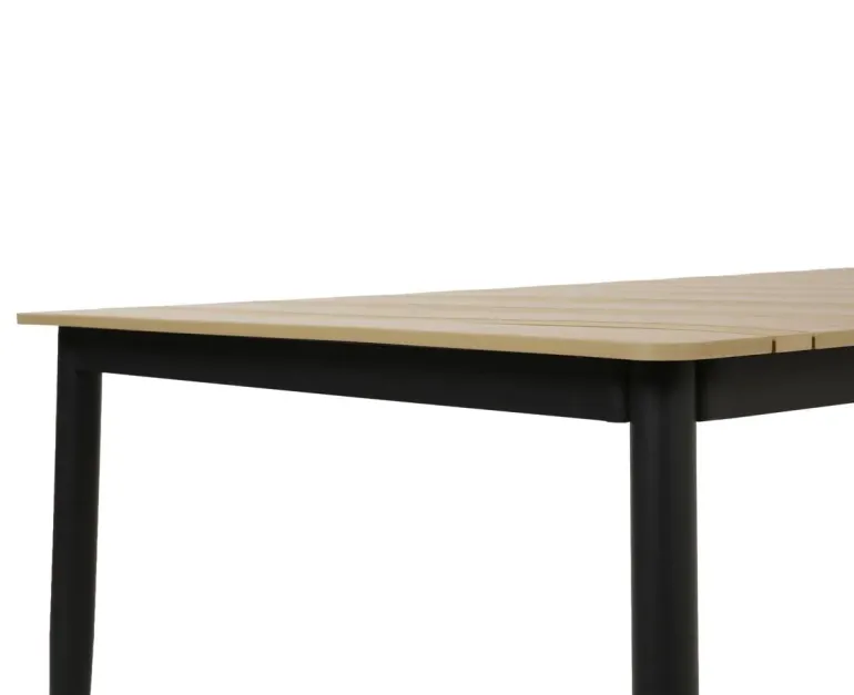 Malmø Havemøbelsæt med 6 positionsstole - 100x200 cm - Mørkegrå