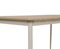 Malmø Havemøbelsæt med 4 stabelstole - 100x160 cm - Gråhvid