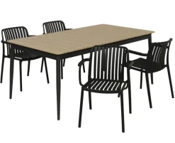 Malmø Sonja Havemøbelsæt til 4 personer - 100x180/235 cm - Mørkegrå