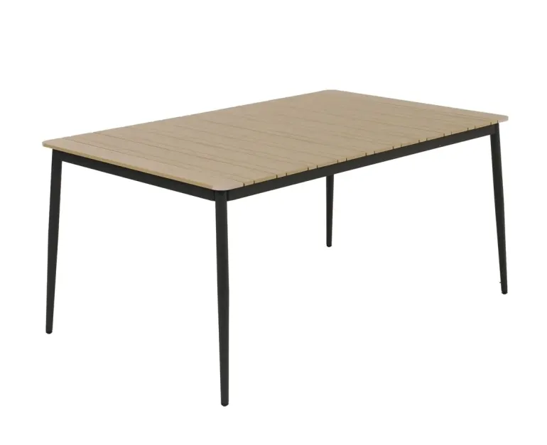 Malmø Sonja Havemøbelsæt til 4 personer - 100x160 cm - Mørkegrå