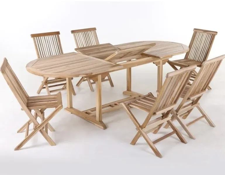 Marina Møen Havemøbelsæt 100x180/240 - Classic Teak