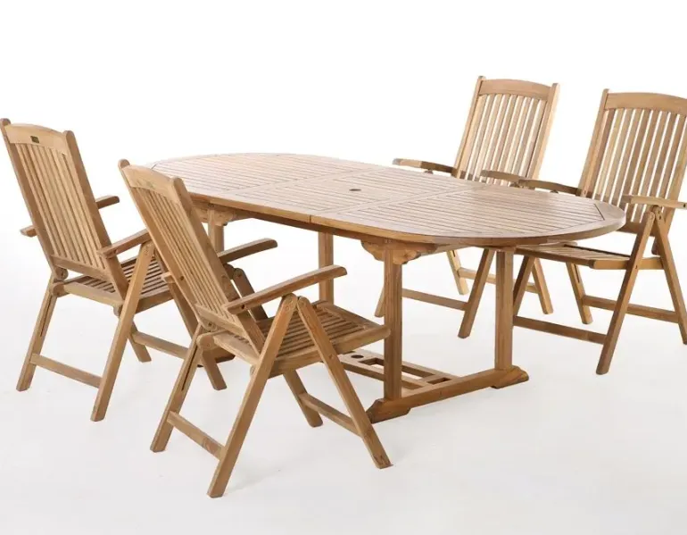 Mario Havemøbelsæt 100x180/240 - Kerneteak