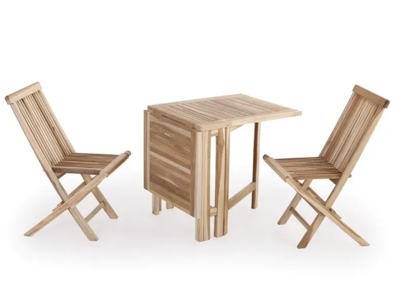Møen Cafesæt med klapbord 65x130 - Classic Teak