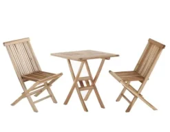 Møen Cafesæt 70x70 - Classic Teak