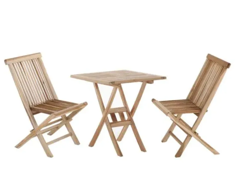 Møen Cafesæt 70x70 - Classic Teak