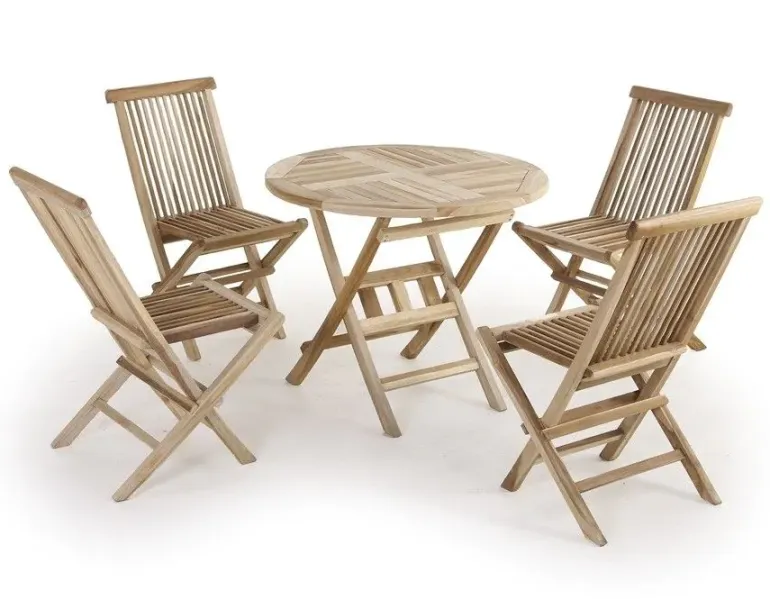 Møen Havemøbelsæt Ø90 - Classic Teak