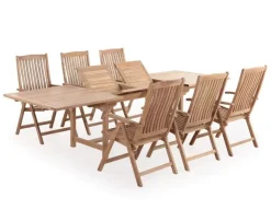 Nanna Darvin Havemøbelsæt 100x200/250/300 - Kerneteak