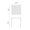 Nardi Cube 80x80 havebord - Antracit