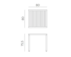Nardi Cube 80x80 havebord - Antracit