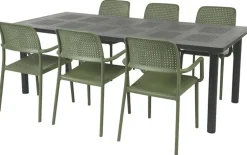Nardi Libeccio Bora Havemøbelsæt 100x160/220 - Antracit/Agave