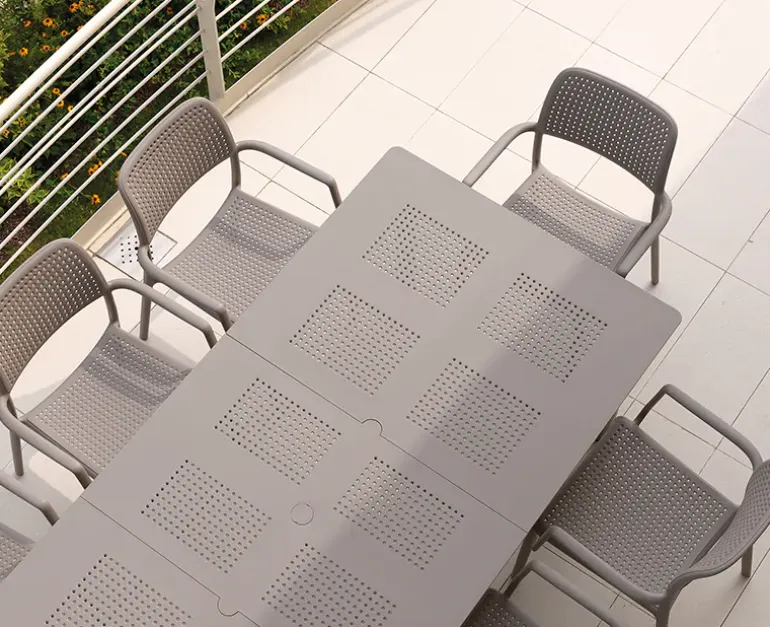Nardi Libeccio havebord 100x160/220 - Latte