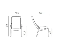 Nardi Net Loungestol - Antracit