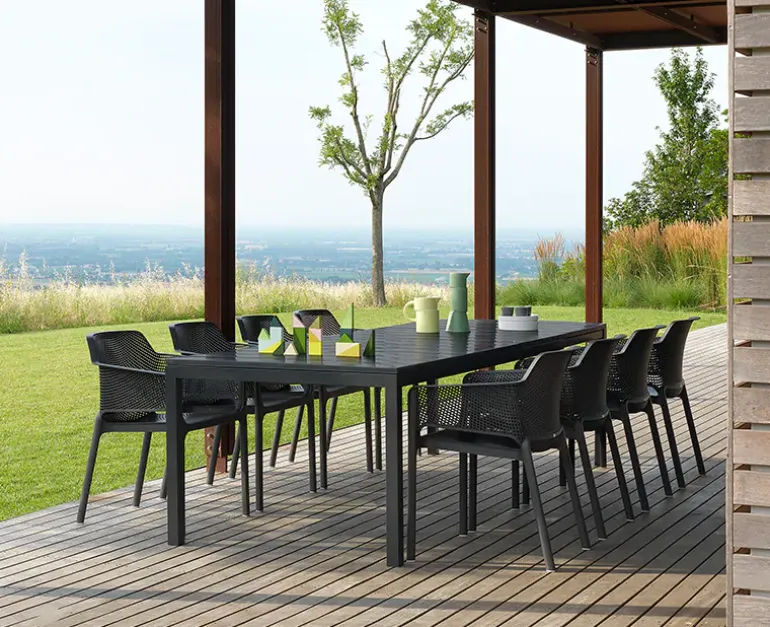 Nardi Rio 280 udtræksbord 100x210/280 - Antracit