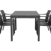 Nardi Rio Tiberina Havemøbelsæt - 85x140/210 - 4 stole - Antracit