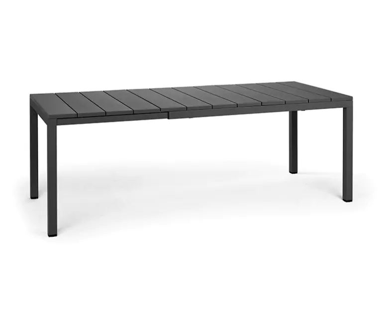 Nardi Rio Tiberina Havemøbelsæt - 85x140/210 - 4 stole - Antracit
