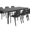 Nardi Rio Tiberina Havemøbelsæt - 100x210/280 - 6 stole - Antracit