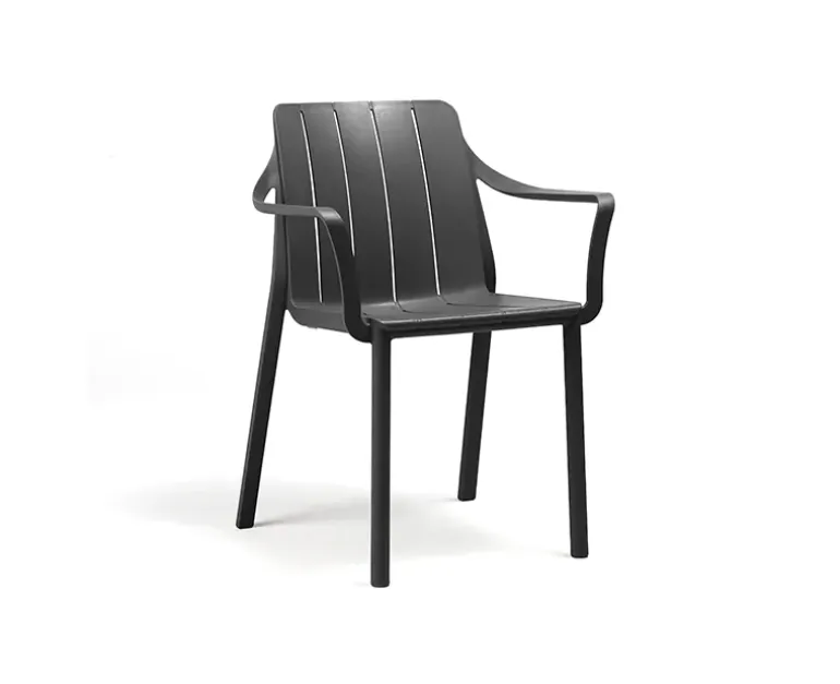 Nardi Rio Tiberina Havemøbelsæt - 100x210/280 - 6 stole - Antracit