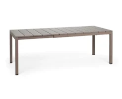 Nardi Rio Tiberina Havemøbelsæt - 100x210/280 - 6 stole - Latte