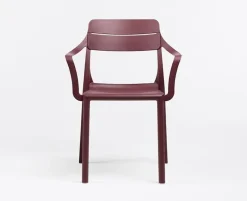 Nardi Tevere Cassia Havemøbelsæt - 90x147/211 - Latte / Borgogna