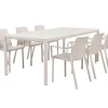 Nardi Tevere Tiberina Havemøbelsæt - 100x210/275 - 6 stole - Sand