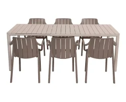 Nardi Tevere Tiberina Havemøbelsæt - 90x147/211 - Sand / Latte