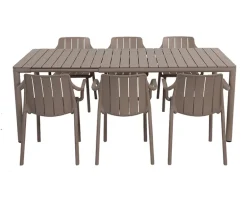Nardi Tevere Tiberina Havemøbelsæt - 90x147/211 - Latte