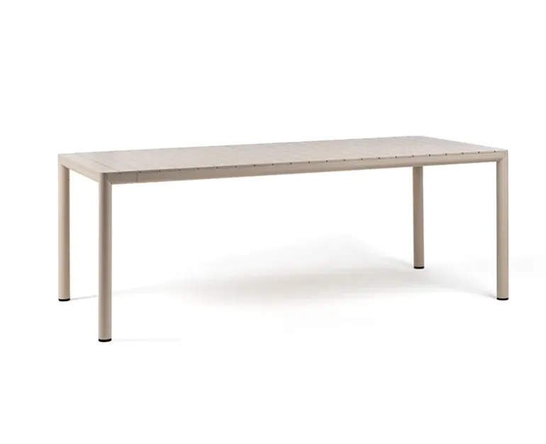 Nardi Tevere Tiberina Havemøbelsæt - 100x210/275 - 8 stole - Sand / Latte