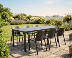 Nardi Tevere Tiberina Havemøbelsæt - 90x147/211 - Antracit